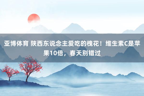 亚博体育 陕西东说念主爱吃的槐花！维生素C是苹果10倍，春天别错过